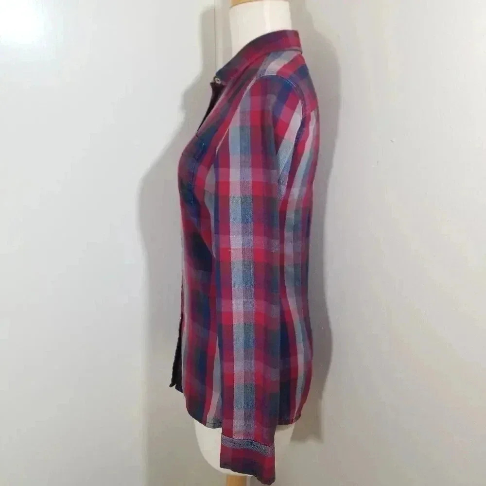 {Tommy Hilfiger} Plaid Button Down Shirt - Picture 5 of 14